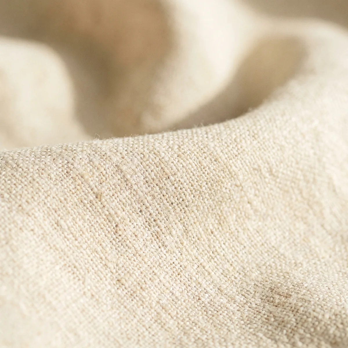 Natural linen folds, close up.